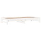Dormeuse Estraibile Bianca 2x(90x200) cm Legno Massello di Pino Dormeuse Estraibile Bianca 2x(90x200) cm Legno Massello di Pino
