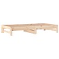 Dormeuse Estraibile 2x(90x190) cm Legno Massello di Pino Dormeuse Estraibile 2x(90x190) cm Legno Massello di Pino