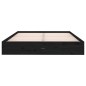 Giroletto Nero in Legno Massello 150x200 cm 5FT King Size Giroletto Nero in Legno Massello 150x200 cm 5FT King Size