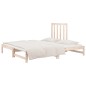 Dormeuse Estraibile 2x(90x190) cm Legno Massello di Pino