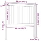 Testiera per Letto 96x6x101 cm in Legno Massello di Pino Testiera per Letto 96x6x101 cm in Legno Massello di Pino