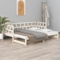 Dormeuse Estraibile in Legno Massello di Pino 2x(90x190) cm Dormeuse Estraibile in Legno Massello di Pino 2x(90x190) cm