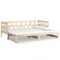 Dormeuse Estraibile in Legno Massello di Pino 2x(90x190) cm Dormeuse Estraibile in Legno Massello di Pino 2x(90x190) cm