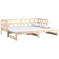Dormeuse Estraibile in Legno Massello di Pino 2x(90x190) cm Dormeuse Estraibile in Legno Massello di Pino 2x(90x190) cm