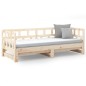 Dormeuse Estraibile in Legno Massello di Pino 2x(90x190) cm Dormeuse Estraibile in Legno Massello di Pino 2x(90x190) cm