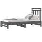 Dormeuse Estraibile Grigia 2x(90x190) cm Legno Massello di Pino Dormeuse Estraibile Grigia 2x(90x190) cm Legno Massello di Pino