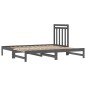 Dormeuse Estraibile Grigia 2x(90x190) cm Legno Massello di Pino Dormeuse Estraibile Grigia 2x(90x190) cm Legno Massello di Pino