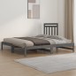 Dormeuse Estraibile Grigia 2x(90x190) cm Legno Massello di Pino Dormeuse Estraibile Grigia 2x(90x190) cm Legno Massello di Pino