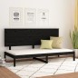 Dormeuse Nera 90x200 cm in Legno Massello di Pino