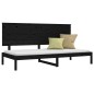 Dormeuse Nera 90x200 cm in Legno Massello di Pino