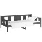 Dormeuse in Legno Massello di Pino Grigio 90x190 cm Dormeuse in Legno Massello di Pino Grigio 90x190 cm