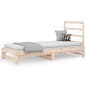 Dormeuse Estraibile 2x(90x200) cm Legno Massello di Pino Dormeuse Estraibile 2x(90x200) cm Legno Massello di Pino