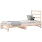 Dormeuse Estraibile 2x(90x200) cm Legno Massello di Pino Dormeuse Estraibile 2x(90x200) cm Legno Massello di Pino