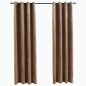 Tende Oscuranti con Anelli 2 pz Beige in Velluto 140x175 cm Tende Oscuranti con Anelli 2 pz Beige in Velluto 140x175 cm