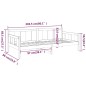 Dormeuse Bianca in Legno Massello di Pino 80x200 cm Dormeuse Bianca in Legno Massello di Pino 80x200 cm