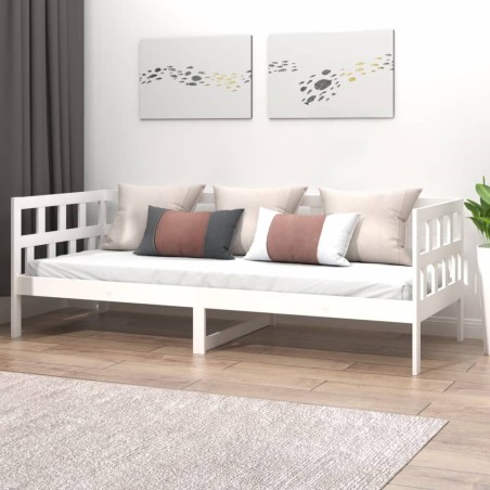 Dormeuse Bianca in Legno Massello di Pino 80x200 cm