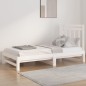 Dormeuse Estraibile Bianca 2x(90x190) cm Legno Massello di Pino