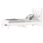 Dormeuse Estraibile Bianca 2x(90x190) cm Legno Massello di Pino