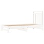 Dormeuse Estraibile Bianca 2x(90x190) cm Legno Massello di Pino