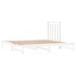 Dormeuse Estraibile Bianca 2x(90x190) cm Legno Massello di Pino