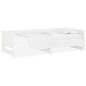Dormeuse Estraibile Bianca Legno Massello di Pino 2x(80x200) cm Dormeuse Estraibile Bianca Legno Massello di Pino 2x(80x200) cm