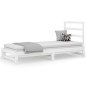 Dormeuse Estraibile Bianca 2x(90x200) cm Legno Massello di Pino Dormeuse Estraibile Bianca 2x(90x200) cm Legno Massello di Pino