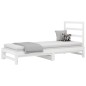 Dormeuse Estraibile Bianca 2x(90x200) cm Legno Massello di Pino Dormeuse Estraibile Bianca 2x(90x200) cm Legno Massello di Pino