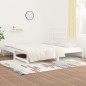 Dormeuse Estraibile Bianca 2x(90x200) cm Legno Massello di Pino Dormeuse Estraibile Bianca 2x(90x200) cm Legno Massello di Pino