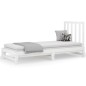 Dormeuse Estraibile Bianca 2x(90x200) cm Legno Massello di Pino Dormeuse Estraibile Bianca 2x(90x200) cm Legno Massello di Pino