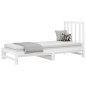 Dormeuse Estraibile Bianca 2x(90x200) cm Legno Massello di Pino Dormeuse Estraibile Bianca 2x(90x200) cm Legno Massello di Pino