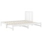 Dormeuse Estraibile Bianca 2x(90x200) cm Legno Massello di Pino Dormeuse Estraibile Bianca 2x(90x200) cm Legno Massello di Pino