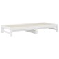 Dormeuse Estraibile Bianca 2x(90x200) cm Legno Massello di Pino Dormeuse Estraibile Bianca 2x(90x200) cm Legno Massello di Pino
