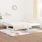 Dormeuse Estraibile Bianca 2x(90x200) cm Legno Massello di Pino Dormeuse Estraibile Bianca 2x(90x200) cm Legno Massello di Pino