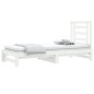 Dormeuse Estraibile Bianca 2x(90x200) cm Legno Massello di Pino Dormeuse Estraibile Bianca 2x(90x200) cm Legno Massello di Pino