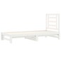Dormeuse Estraibile Bianca 2x(90x200) cm Legno Massello di Pino Dormeuse Estraibile Bianca 2x(90x200) cm Legno Massello di Pino