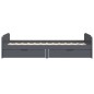 Giroletto Cassetti Grigio Scuro Legno Massello di Pino 90x200cm
