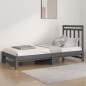 Dormeuse Estraibile Grigia 2x(90x200) cm Legno Massello di Pino Dormeuse Estraibile Grigia 2x(90x200) cm Legno Massello di Pino