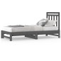 Dormeuse Estraibile Grigia 2x(90x200) cm Legno Massello di Pino Dormeuse Estraibile Grigia 2x(90x200) cm Legno Massello di Pino