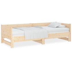 Dormeuse Estraibile in Legno Massello di Pino 2x(90x200) cm