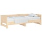 Dormeuse Estraibile in Legno Massello di Pino 2x(90x200) cm Dormeuse Estraibile in Legno Massello di Pino 2x(90x200) cm