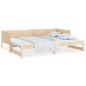 Dormeuse Estraibile in Legno Massello di Pino 2x(90x200) cm Dormeuse Estraibile in Legno Massello di Pino 2x(90x200) cm