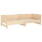 Dormeuse Estraibile in Legno Massello di Pino 2x(90x200) cm Dormeuse Estraibile in Legno Massello di Pino 2x(90x200) cm