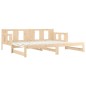 Dormeuse Estraibile in Legno Massello di Pino 2x(90x200) cm Dormeuse Estraibile in Legno Massello di Pino 2x(90x200) cm
