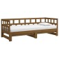 Dormeuse Estraibile Miele Legno Massello di Pino 2x(90x200) cm Dormeuse Estraibile Miele Legno Massello di Pino 2x(90x200) cm