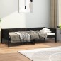 Dormeuse Nera in Legno Massello di Pino 90x190 cm Dormeuse Nera in Legno Massello di Pino 90x190 cm