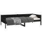 Dormeuse Nera in Legno Massello di Pino 90x190 cm Dormeuse Nera in Legno Massello di Pino 90x190 cm