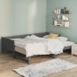 Dormeuse Estraibile Grigia Legno Massello di Pino 2x(90x190) cm Dormeuse Estraibile Grigia Legno Massello di Pino 2x(90x190) cm