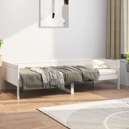 Dormeuse Bianca in Legno Massello di Pino 80x200 cm
