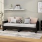 Dormeuse Estraibile Nera in Legno Massello di Pino 2x(90x200)cm Dormeuse Estraibile Nera in Legno Massello di Pino 2x(90x200)cm