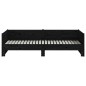 Dormeuse Estraibile Nera in Legno Massello di Pino 2x(90x200)cm Dormeuse Estraibile Nera in Legno Massello di Pino 2x(90x200)cm